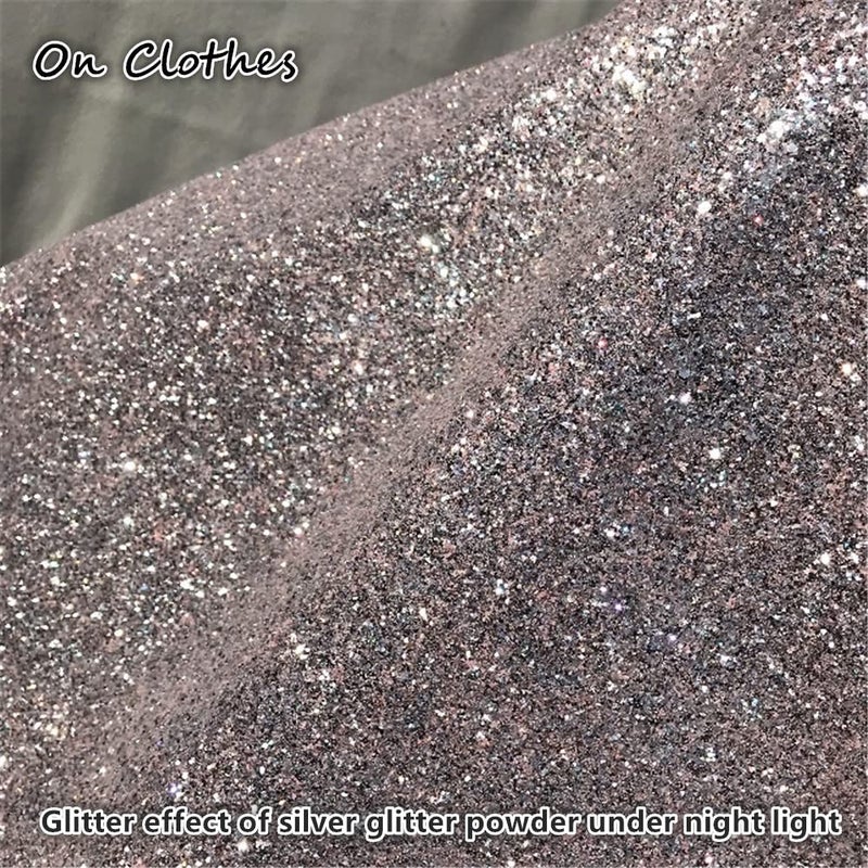 Go Ho Hair and Body Glitter Spray,Silver Glitter Spray Dry Powder Makeup for Clothes,Festival Loose Sparkle Powder,Holographic Ultra Fine Resin Glitters for Crafts,10g - Image 4