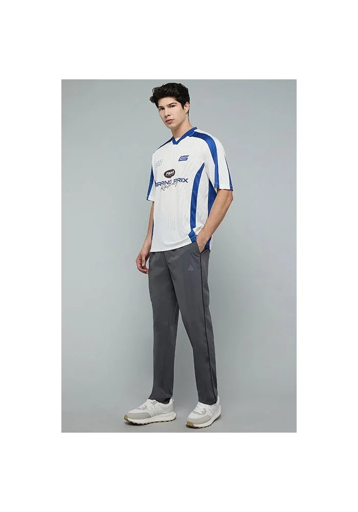 أر أند بي Solid Trakpants with Drawstring Waist