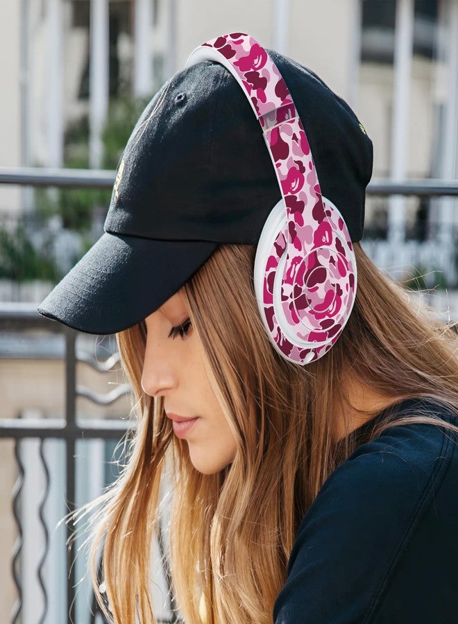 TracyArt Sticker Cover Compatible with Beats Solo 3, Pink Camo - Headphone Stickers - Image 4