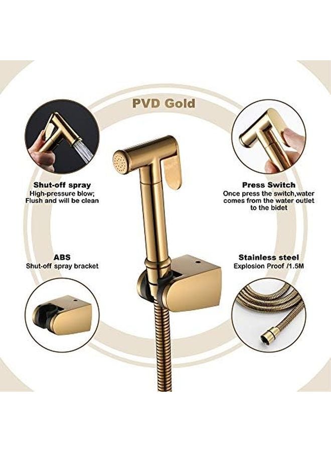 مرشاش بيديه ذهبي من النحاس المحمول لغسيل حفاضات القماش والنظافة الشخصية وتنظيف الأرضيات - Image 5