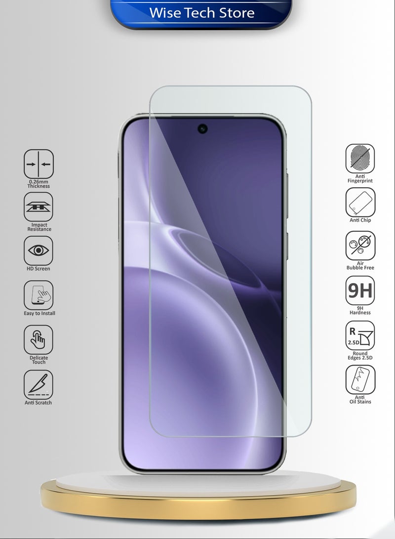 Wtech vivo X300 Pro 5G 2025 WTech Premium Series Curved Edges 9H 2.5D Tempered Glass Screen Protector (MSG9CN) - Clear - Image 2