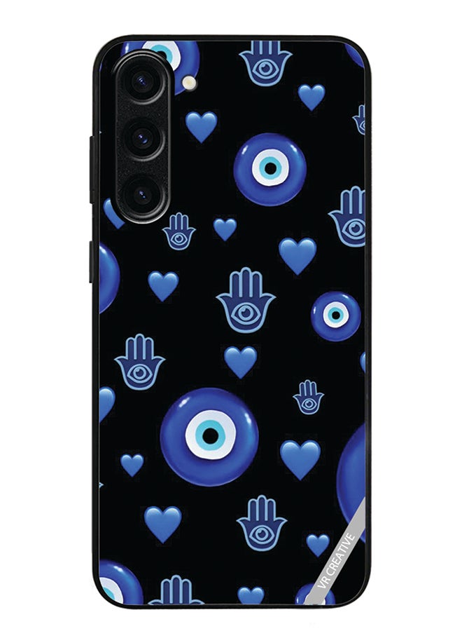 VR CREATIVE Protective Case Cover For Samsung Galaxy S24 Evil Eye Design Multicolour - Image 1