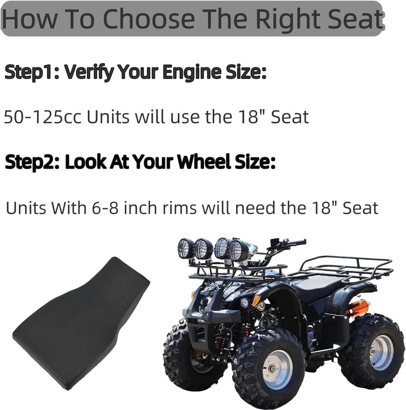 necaces Foam Seat Fit For 50cc 70cc 90cc 110cc 125cc Kids ATV Quad TaoTao Chinese 4 Wheeler Mini ATV Coolster BAJA SEAT… - Image 5