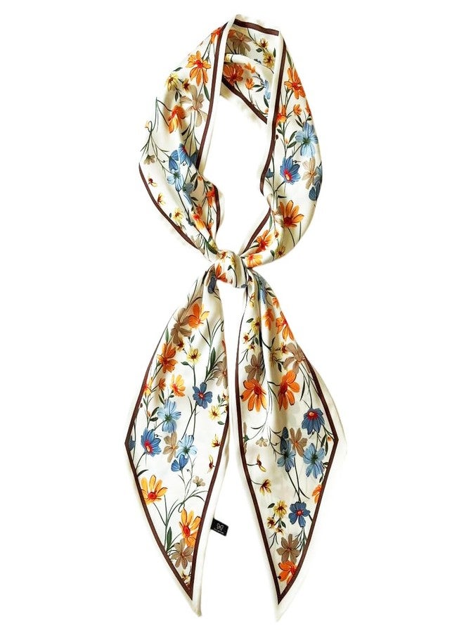 FONYVE Silk Head Scarf for Hair Fashion Headwrap for Women Lightweight Neck Tie - Image 1
