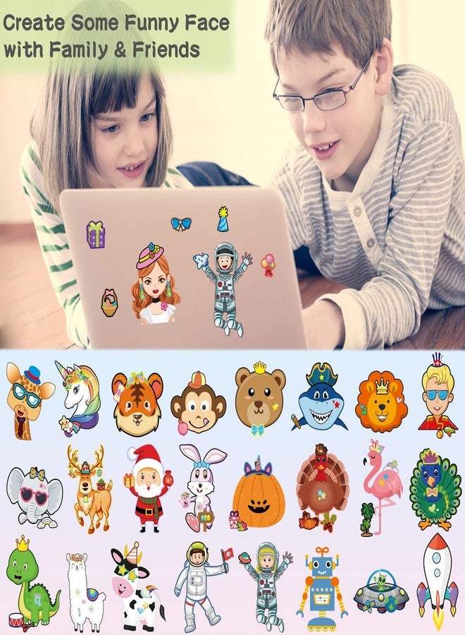BLIJOLA 100 Sheets Make Your Own Animal Face Stickers for Kids 25 Designs - Image 4