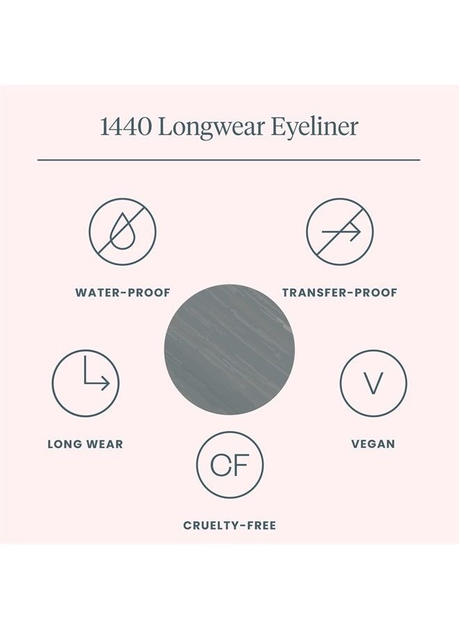 Wonderskin - 1440 Longwear Waterproof Eyeliner Pencil, Eye Makeup Pencil Eyeliner Waterproof Super Creamy Smudge Proof Eye Makeup (Oyster Blue) - Image 1