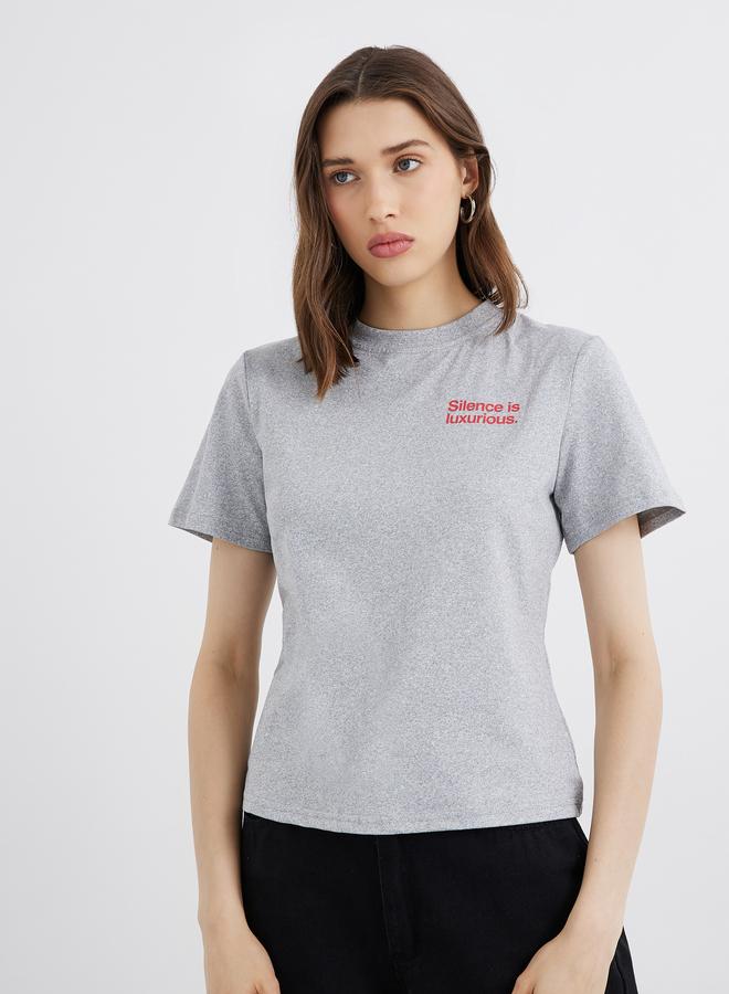 Take Two Slogan Print Regular Fit T-Shirt - Image 3