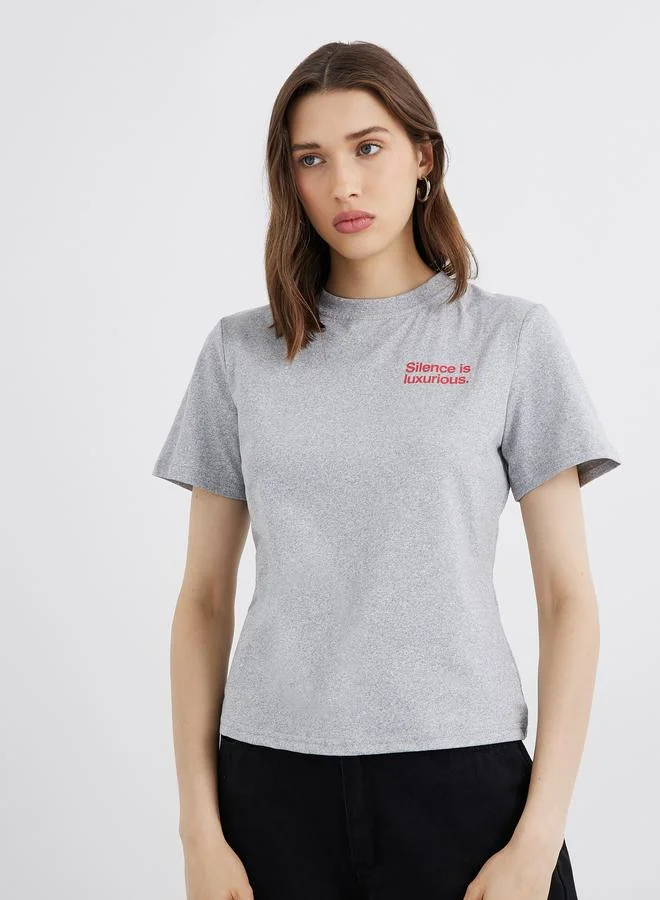 Take Two Slogan Print Regular Fit T-Shirt