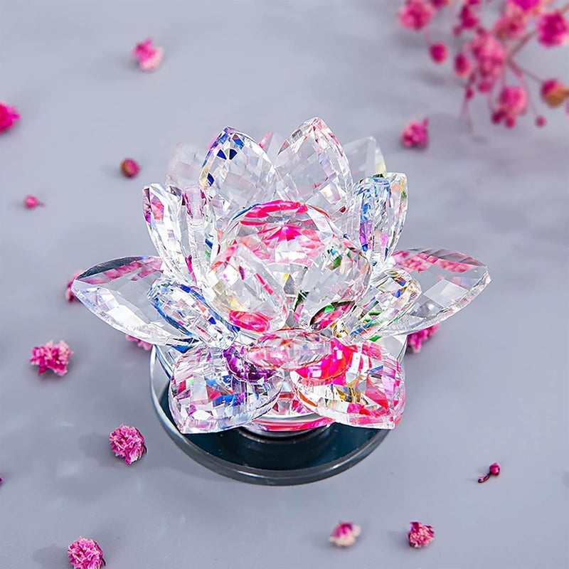Trendifly Feng Shui Crystal Lotus Flower Vastu for Positive Energy Good Luck Home Office Decor Items Accessories - Image 4