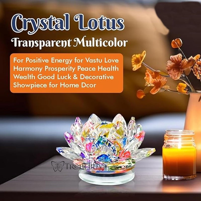 Trendifly Feng Shui Crystal Lotus Flower Vastu for Positive Energy Good Luck Home Office Decor Items Accessories - Image 5