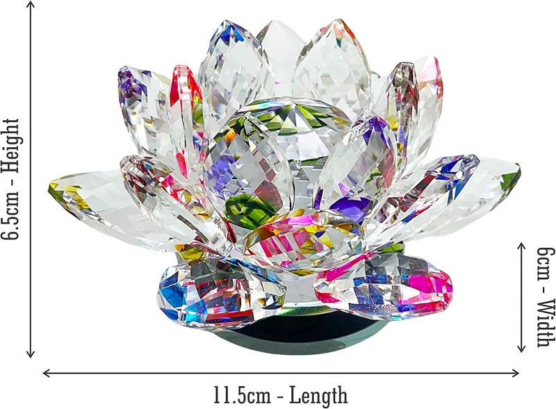 Trendifly Feng Shui Crystal Lotus Flower Vastu for Positive Energy Good Luck Home Office Decor Items Accessories - Image 2