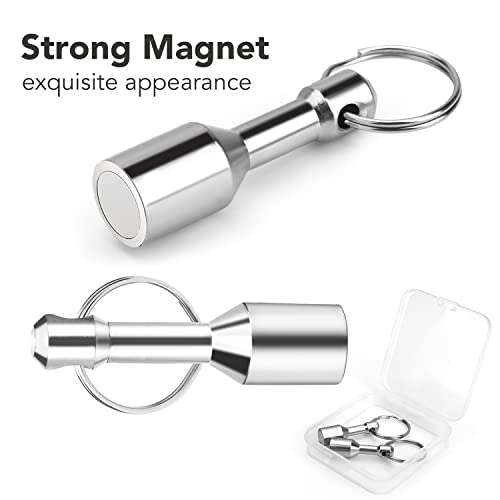 TRYMAG Keychain Magnets for Testing Brass, 4 Pack Neodymium Pocket Keychain for Purse with Strong Magnetic Rare Earth, Gold Silver Jewelry Ferrous Metals Test Magnet Hanging Keys Holder - Image 4