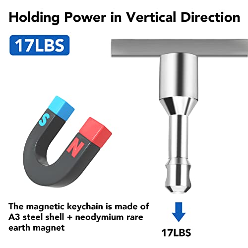 TRYMAG Keychain Magnets for Testing Brass, 4 Pack Neodymium Pocket Keychain for Purse with Strong Magnetic Rare Earth, Gold Silver Jewelry Ferrous Metals Test Magnet Hanging Keys Holder - Image 5