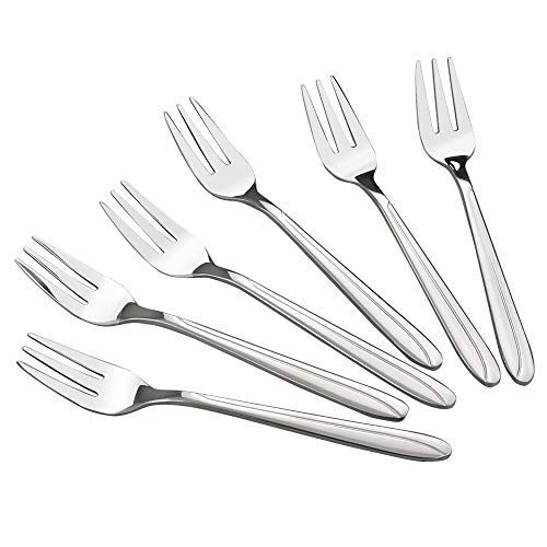 Anbers 12 Pieces Tiny Cocktail Forks, Stainless Steel Appetizer Fork Cake Fork - Image 1
