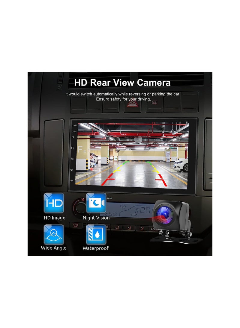 ROADSTAR - 2G+32G Android Double Din Car Stereo Wireless Apple CarPlay 7 Inch 1080P HD Touch Screen Car system with GPS+Navi+HiFi+WiFi+Bluetooth+RDS+FM Radio/Mirror-Link,Dual USB with Backup Camera - Image 1