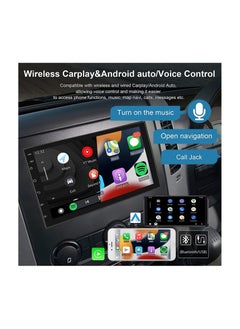 ROADSTAR 2G+32G Android Double Din Car Stereo Wireless Apple CarPlay 7 Inch 1080P HD Touch Screen Car system with GPS+Navi+HiFi+WiFi+Bluetooth+RDS+FM Radio/Mirror-Link,Dual USB with Backup Camera  - Image 2