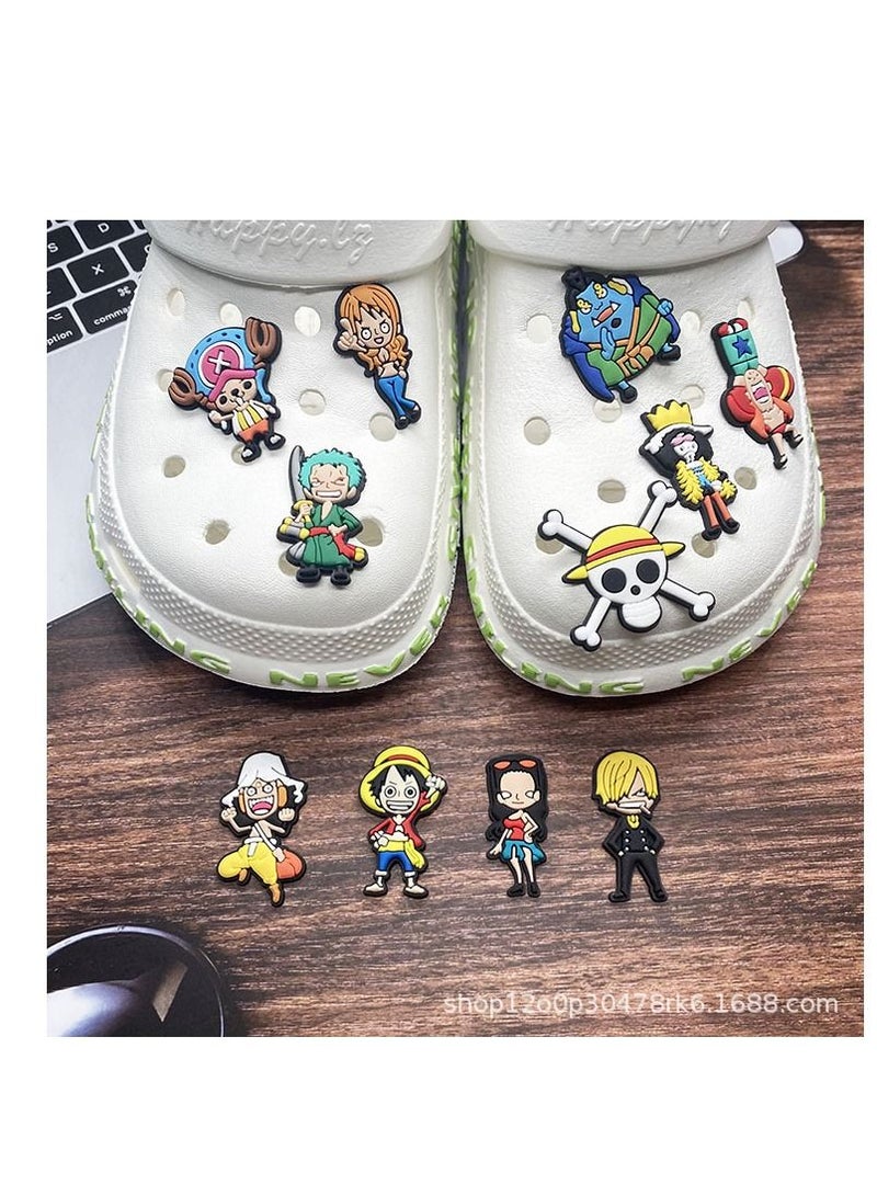 Excefore سحر الأحذية لـ Croc Jibbitz Anime One Piece Croc Charms 14 قطعة - Image 4