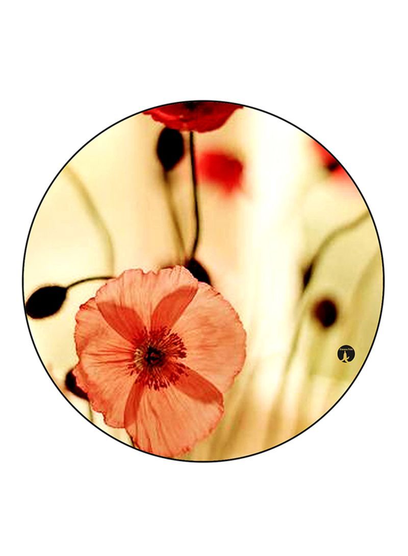 Flowers Printed Mouse Pad  Multicolour