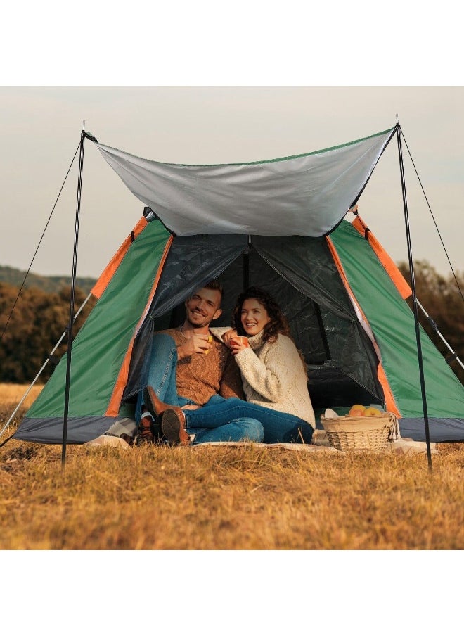 ECVV - ECVV 6 Person Camping Tent Family Tents Large Waterproof Tent with 2 Windows 2 Doors Available for Outdoor Sports Travel Beach Picnic | 240 * 240 * 155cm | Random Color | - Image 1