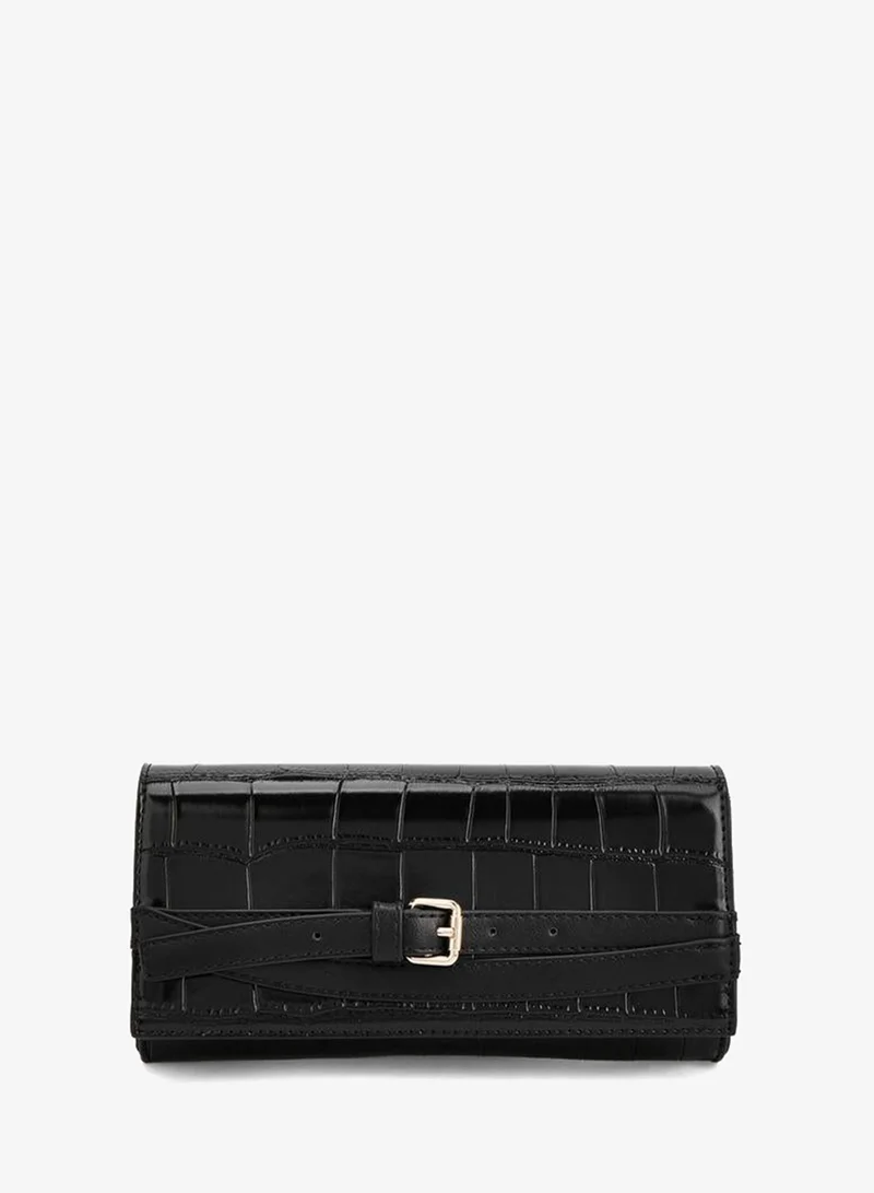 Textured Crossbody Bag With Detachable Strap