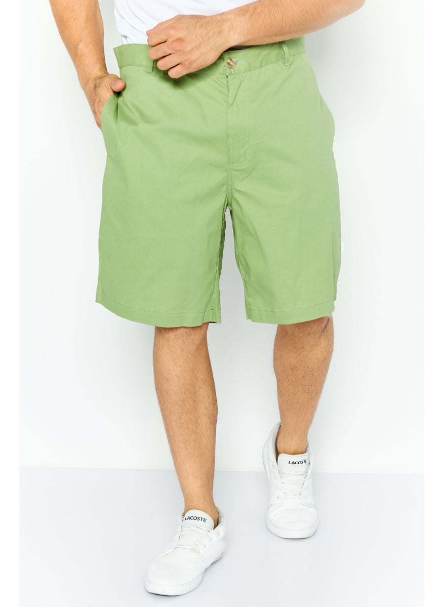 Tailorbyrd Men Solid Basic Short, Green  - Image 1