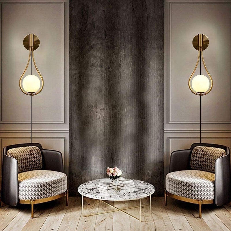 SVDK Metal Glob Shape Sconces E27 Holder LED Decorative Wall Decor Lamp for Living Room and Dining Hall WLIGHT06 - Image 4
