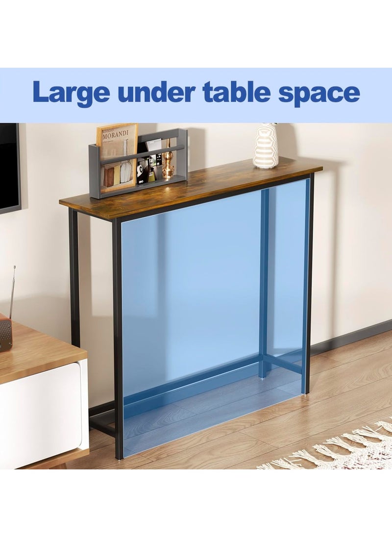 Chulovs - Chulovs Narrow Console Table, 120cm Small Entryway Table, Thin Sofa Table, Side Table, Display Table, for Hallway, Bedroom, Living Room, Foyer, Extra Long Entryway Table - Image 1