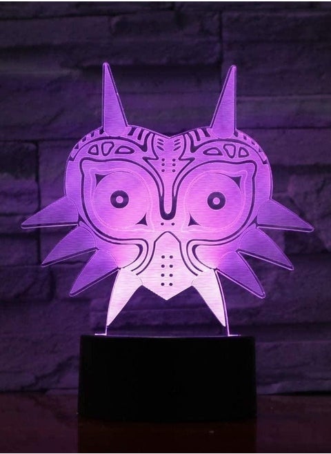 Legend of Zelda Figure Mallorca Mask 3D Lava Lamp 7/16/16 Color Changing LED Multicolor Night Light