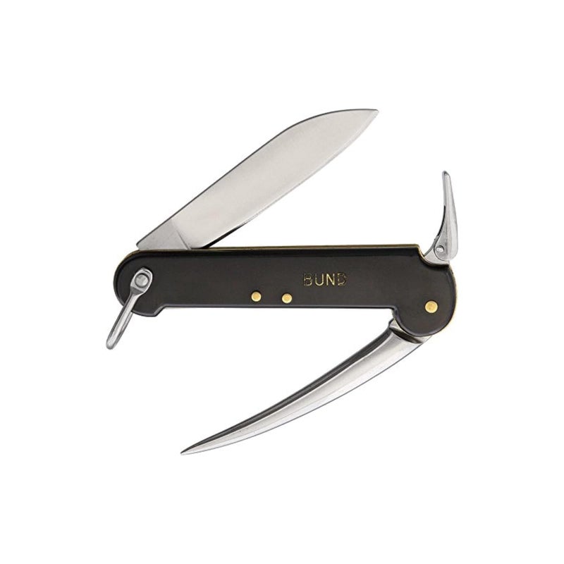 Mil-Tec German Black Sailor Pocket Knife | Compact Portable Robust Deck Multi-Tool for Outdoor Enthusiasts & Sailors | Marlin Spike for Rope Work | Eyelet to Fix on Clothes or Keychain | Steel Blade - Image 2