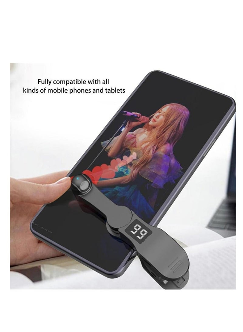 SYOSI Screen Auto Clicker Tapper, for Smart Phone Apps Video Live Streaming Gadget Fast Click, Simulation Finger Continuous Click for Games, Live Broadcasts Likes, Reward Tasks, Mute Design (Black) - Image 2