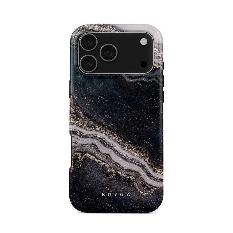 بورجا جراب آيفون  برو ماكس ليلي سحري فاخر متوافق مع طبقة مزدوجة هجينة صلبة + سيليكون للحماية مقاوم للخدش والصدمات - Image 1