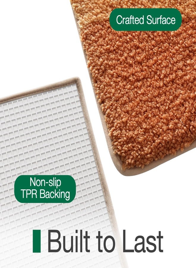 LUMI Bath Mat Rug 32"x32", Plush Non-Slip Absorbent Bathroom Mat, Ultra Soft Washable Shower Rugs, Luxury Plant Square Shaped Carpet for Floor, Bathtub, Home Decor, Cactus - Image 4