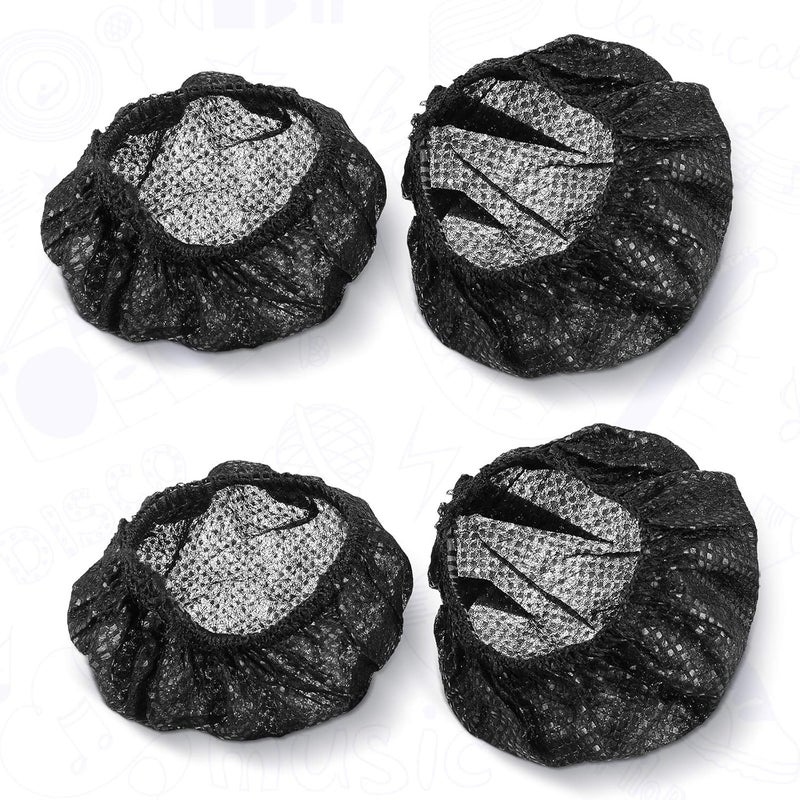 BBTO Solid anti-deform 100 Pieces Headphone Ear Covers Disposable Earpad Covers Fit Most On Ear Headphones (Black, 6.5 cm) Ventilated design - Image 4