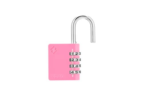 Zarker XD40 Combination Lock, 4 Digit Padlock for School Gym Sports Locker, Fence, Toolbox, Case, Hasp Storage (1-Pack, Pink) - Image 2
