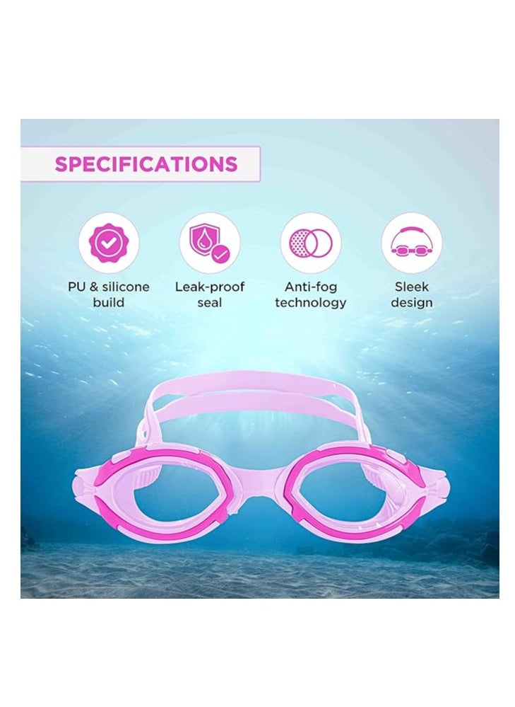 ENDLESS  EL1001 Swimming Goggle with Anti-Fog and UV Protection | Material : Silicon, Rubber | Attached Ear Buds and Adjustable Strap | Soft Silicone Gasket for Leak Proof | With Hard Case  - Image 2