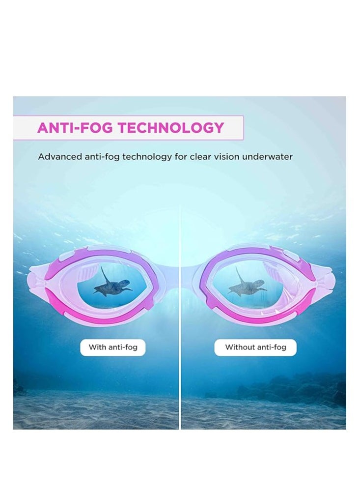 ENDLESS  EL1001 Swimming Goggle with Anti-Fog and UV Protection | Material : Silicon, Rubber | Attached Ear Buds and Adjustable Strap | Soft Silicone Gasket for Leak Proof | With Hard Case  - Image 5