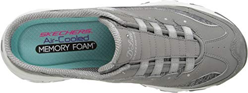 SKECHERS حذاء سكيشرز سبورت للنساء، تصميم عصري مرن، رمادي/أبيض، 9 M US - Image 3