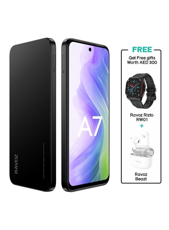 Ravoz A7 No Camera No GPS, 12GB RAM (4GB + 8GB Expandable), 128GB ROM With Exclusive Gifts - UAE Version - Image 1