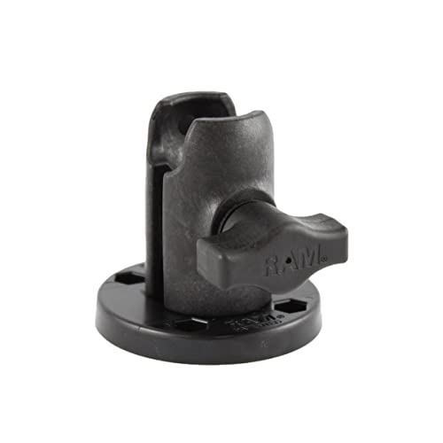 RAM Mounts Single Socket Arm with Round Swivel Plate RAPB2001293U Compatible with RAM B Size 1 Ball Components