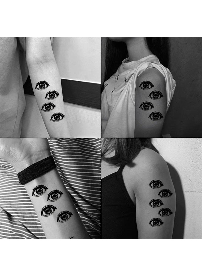 Oottati Small Cute Temporary Tattoo Horror Halloween Eye (2 Sheets) - Image 3