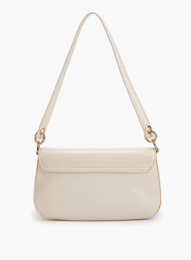 فلورا بيلا من شو إكسبرس Solid Shoulder Bag with Strap Handle and Flap Closure