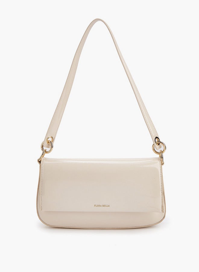 Flora Bella By Shoexpress Solid Shoulder Bag with Strap Handle and Flap Closure  - Image 1