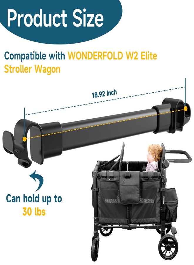 Viotiin Forward-Facing Stroller Wagon Support Bar, Compatible with WONDERFOLD W2 Elite Wagon (2 Seater), Stroller Wagon Accessory for WONDERFOLD W2 Veer Wagon, Support Bar for Kids Removable & Easy to Install - Image 2