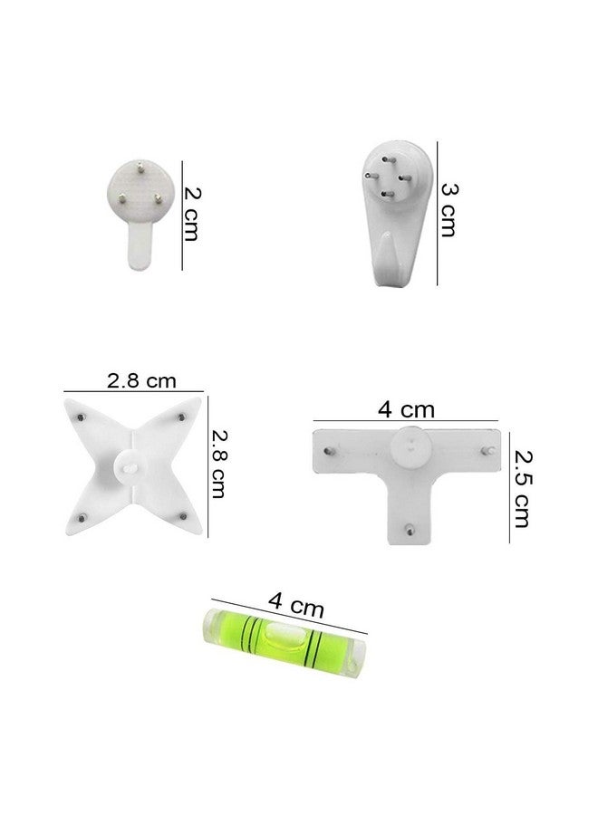 Art Street Plastic Seamless Nails for Photo Frame Wall Picture Frame Set of 39 Wall Hooks Hangers in White Color. (39 Wall Hooks Hangers) - Image 2