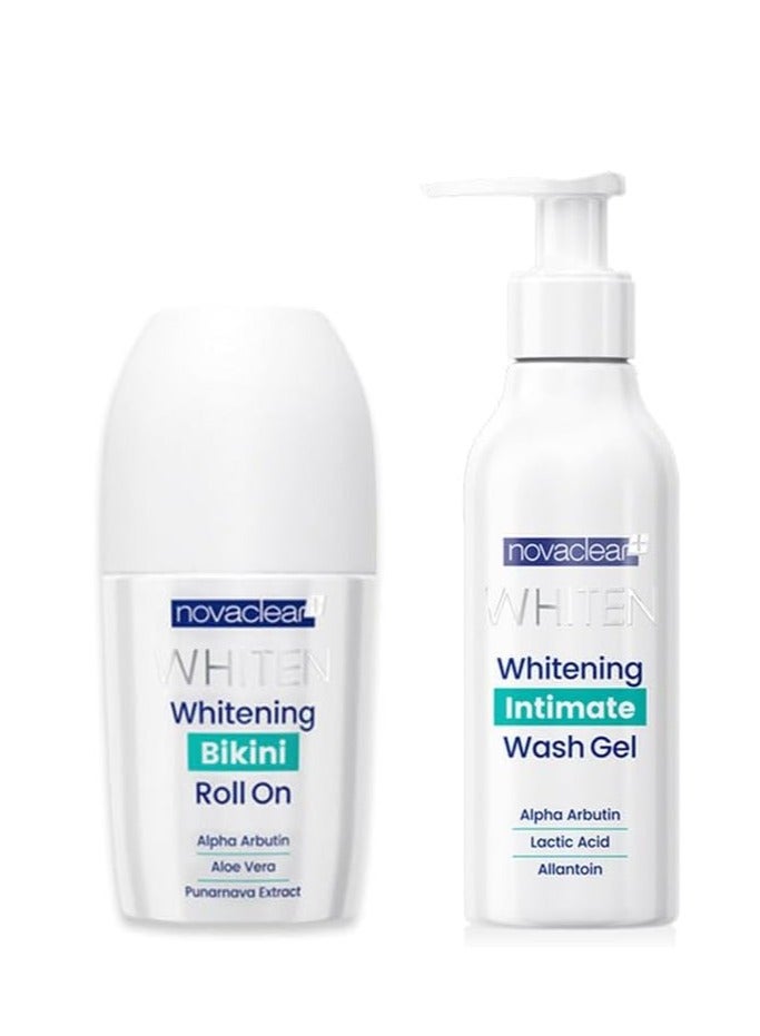 novaclear Whitening Bikini Roll On plus Whitening Intimate Wash Gel