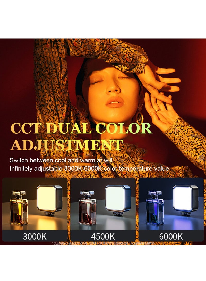 فلاشهوك أضواء فيديو 3 ألوان مع مشبك، ضوء تعبئة LED للجيب، 360 درجة ألوان كاملة، 1200 مللي أمبير قابلة لإعادة الشحن، 3000-6000 كلفن قابلة للتعتيم للتصوير الفوتوغرافي ومؤتمرات الفيديو وTikTok - Image 2