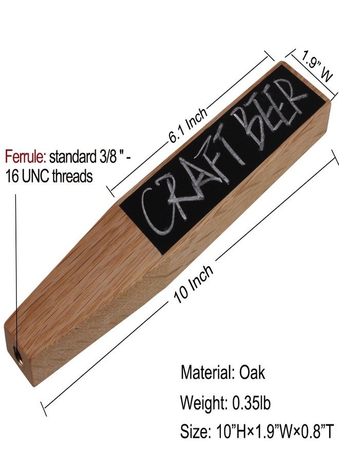 Fanfoobi مقابض صنبور برميل البيرة الخشبية الكبيرة من فانفوبي، مصنوعة من خشب البلوط، بطول 10 بوصات، مثالية لمحبي البيرة ذوي الذوق الرفيع. - Image 2