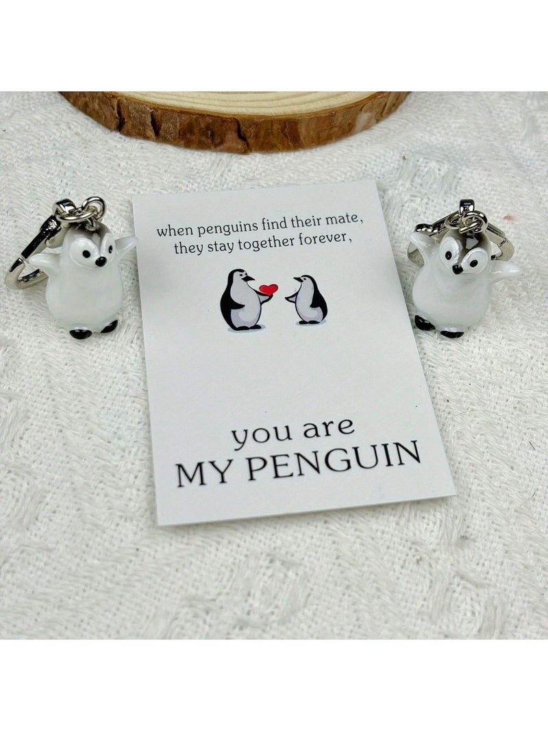 Keychain Set Couple Penguin For Valentine Gift - Image 3