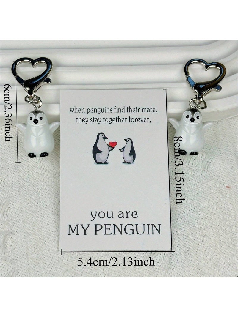 Keychain Set Couple Penguin For Valentine Gift - Image 5