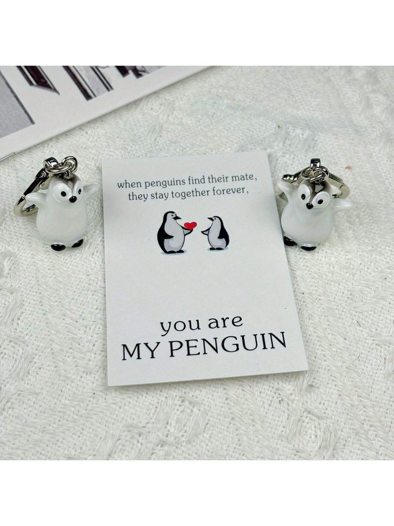 Keychain Set Couple Penguin For Valentine Gift - Image 4